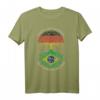Deutsch Aufgewachsen Brasilianische Wurzeln, Brasilien Flagge T-Shirt – Perfektes Geschenk für Familie und Freunde