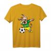 Dabbing Dog Brasilien Fußball T-Shirt mit Nationalflagge - Lustiges Design für Fußballfans, Spieler & Trainer als Geschenk zu Geburtstag & Weihnachten