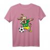 Dabbing Dog Brasilien Fußball T-Shirt mit Nationalflagge - Lustiges Design für Fußballfans, Spieler & Trainer als Geschenk zu Geburtstag & Weihnachten