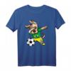 Dabbing Dog Brasilien Fußball T-Shirt mit Nationalflagge - Lustiges Design für Fußballfans, Spieler & Trainer als Geschenk zu Geburtstag & Weihnachten