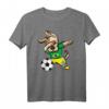 Dabbing Dog Brasilien Fußball T-Shirt mit Nationalflagge - Lustiges Design für Fußballfans, Spieler & Trainer als Geschenk zu Geburtstag & Weihnachten