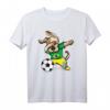 Dabbing Dog Brasilien Fußball T-Shirt mit Nationalflagge - Lustiges Design für Fußballfans, Spieler & Trainer als Geschenk zu Geburtstag & Weihnachten