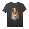 Steampunk Katze T-Shirt mit Zahnrädern & viktorianischem Stil - Exklusives Design für Liebhaber alternativer Mode & Steampunk-Geschenke