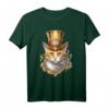 Steampunk Katze T-Shirt mit Zahnrädern & viktorianischem Stil - Exklusives Design für Liebhaber alternativer Mode & Steampunk-Geschenke