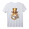 Steampunk Katze T-Shirt mit Zahnrädern & viktorianischem Stil - Exklusives Design für Liebhaber alternativer Mode & Steampunk-Geschenke