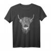 Schottisches Hochlandrind Kyloe Hausrind Kuhmotiv T-Shirt für Landwirte & Tierliebhaber