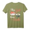 Kawaii Sushi Geschenk für Damen & Kinder - Japan Style Lachs & Wasabi T-Shirt für Sushi-Liebhaber