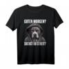 Pitbull Spruch Geschenk - Lustiges T-Shirt mit 'Guten Morgen? Suchst du Streit' für Morgenmuffel, Schichtarbeiter und Tierliebhaber