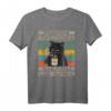Ich hasse Morgenmenschen und Morgen und Menschen Katze T-Shirt – Lustiges Geschenk für Morgenmuffel, Büroangestellte und Katzenliebhaber