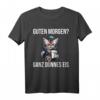 Guten Morgen Katzen T-Shirt mit sarkastischem Spruch - Für Morgenmuffel und Kaffee-Liebhaber