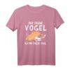 Lustiges Schlafshirt mit Katze - Der frühe Vogel kann mich mal, ideales Relax- und Geschenkoutfit für Katzenliebhaber und Nachtschwärmer