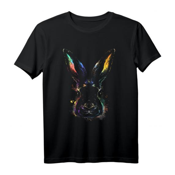 Mystischer Hase in Regenbogen Farben T-Shirt für Herren, Damen & Kinder – Perfektes Geschenk für Tierliebhaber, Oster- & Valentinstagsfreunde