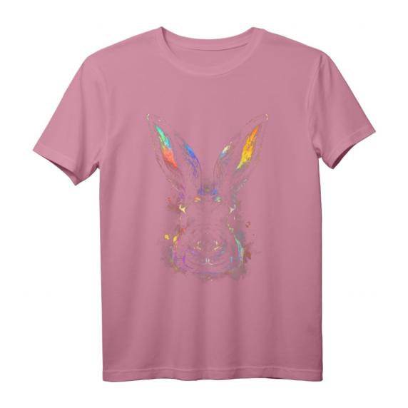Mystischer Hase in Regenbogen Farben T-Shirt für Herren, Damen & Kinder – Perfektes Geschenk für Tierliebhaber, Oster- & Valentinstagsfreunde