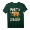 HapFrog T-Shirt mit Faultier - Positiv auf müde getestet, lustiges Geschenk für Männer und Frauen