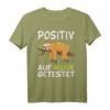 HapFrog T-Shirt mit Faultier - Positiv auf müde getestet, lustiges Geschenk für Männer und Frauen