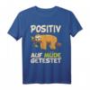 HapFrog T-Shirt mit Faultier - Positiv auf müde getestet, lustiges Geschenk für Männer und Frauen