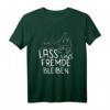 Hund Statement Spruch - Lass uns Fremde bleiben - Lustiges Hund T-Shirt für Misanthropen und Hunde-Liebhaber