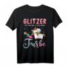 Einhorn Regenbogenfarben T-Shirt mit Glitzer - Perfektes Geschenk zum Geburtstag & Weihnachten für Mädchen und Jungen