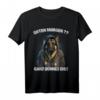 Guten Morgen? Ganz Dünnes Eis! Lustiges Hunde Kaffee T-Shirt – Sarkastisches Geschenk für Morgenmuffel, Hundeliebhaber & Arbeitskollegen