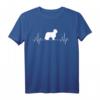 Briard Herzschlag EKG Hunde T-Shirt – Klassisch geschnitten, doppelt genähter Saum, perfekt für Hundeliebhaber und Tierärzte