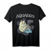 Wassermann Katzen Horoskop Aquarius Sternzeichen Astrologie T-Shirt – Perfektes Geschenk für Katzenliebhaber & Astrologie-Fans