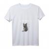 Damen Britisch Kurzhaar Glitzer Spruch Katzenhaare Katzenmotiv T-Shirt mit V-Ausschnitt – Lustiges und Stylisches Katzenliebhaber-Shirt für Katzenmama und -papa