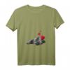Damen Shirt mit Britisch Kurzhaar Katze und Herz - Lustiges und Süßes Katzenmotiv T-Shirt mit V-Ausschnitt für Katzenliebhaber