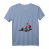 Damen Shirt mit Britisch Kurzhaar Katze und Herz - Lustiges und Süßes Katzenmotiv T-Shirt mit V-Ausschnitt für Katzenliebhaber