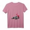 Damen Shirt mit Britisch Kurzhaar Katze und Herz - Lustiges und Süßes Katzenmotiv T-Shirt mit V-Ausschnitt für Katzenliebhaber