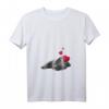 Damen Shirt mit Britisch Kurzhaar Katze und Herz - Lustiges und Süßes Katzenmotiv T-Shirt mit V-Ausschnitt für Katzenliebhaber