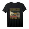 HapFrog Retro Vintage Sonnenuntergang T-Shirt – Lustiges Geschenk für Katzenliebhaber, Männer, Väter, Opas & Geburtstagsfeier