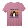 Pew Pew Madafakas Lustiges Katzen Vintage T-Shirt – Perfektes Geschenk für Katzenliebhaber, Humorvolle Geburtstags- und Weihnachtsidee
