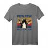 Pew Pew Madafakas Lustiges Katzen Vintage T-Shirt – Perfektes Geschenk für Katzenliebhaber, Humorvolle Geburtstags- und Weihnachtsidee