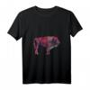 Damen Büffel Portrait T-Shirt mit V-Ausschnitt für Wisent & Bison Tier Freunde - Perfektes Geburtstags- oder Souvenirgeschenk