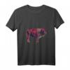 Damen Büffel Portrait T-Shirt mit V-Ausschnitt für Wisent & Bison Tier Freunde - Perfektes Geburtstags- oder Souvenirgeschenk