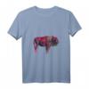 Damen Büffel Portrait T-Shirt mit V-Ausschnitt für Wisent & Bison Tier Freunde - Perfektes Geburtstags- oder Souvenirgeschenk