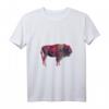 Damen Büffel Portrait T-Shirt mit V-Ausschnitt für Wisent & Bison Tier Freunde - Perfektes Geburtstags- oder Souvenirgeschenk