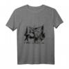 Bison Kunst Tier T-Shirt - Strichliertes Schwarz Weiß Design für Tierliebhaber & Kunstfans, Perfektes Geschenk