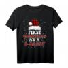 First Christmas As A G-Daddy Weihnachtsmütze, Rot kariert, Büffel T-Shirt – Lustiges Weihnachts-Familien-Matching für Männer, Frauen & Kinder
