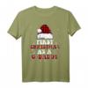 First Christmas As A G-Daddy Weihnachtsmütze, Rot kariert, Büffel T-Shirt – Lustiges Weihnachts-Familien-Matching für Männer, Frauen & Kinder