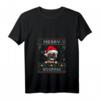 Damen Frohe Weihnachten Woofmas Französische Bulldogge Hund Funny T-Shirt mit V-Ausschnitt – Lustiges Weihnachtsgeschenk für Hundeliebhaber