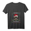 Damen Frohe Weihnachten Woofmas Französische Bulldogge Hund Funny T-Shirt mit V-Ausschnitt – Lustiges Weihnachtsgeschenk für Hundeliebhaber