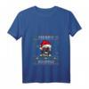 Damen Frohe Weihnachten Woofmas Französische Bulldogge Hund Funny T-Shirt mit V-Ausschnitt – Lustiges Weihnachtsgeschenk für Hundeliebhaber