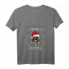Damen Frohe Weihnachten Woofmas Französische Bulldogge Hund Funny T-Shirt mit V-Ausschnitt – Lustiges Weihnachtsgeschenk für Hundeliebhaber