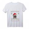 Damen Frohe Weihnachten Woofmas Französische Bulldogge Hund Funny T-Shirt mit V-Ausschnitt – Lustiges Weihnachtsgeschenk für Hundeliebhaber