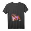 Damen I Love Mommy Englische Bulldogge T-Shirt mit V-Ausschnitt - Perfektes Geschenk für Hundeliebhaberinnen zu Muttertag, Geburtstag & Weihnachten