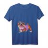 Damen I Love Mommy Englische Bulldogge T-Shirt mit V-Ausschnitt - Perfektes Geschenk für Hundeliebhaberinnen zu Muttertag, Geburtstag & Weihnachten
