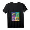 Damen Hundeliebhaber T-Shirt mit Pop Art Englischer Bulldogge - Stilvolles V-Ausschnitt Outfit für Hunde- und Bulldoggen-Fans