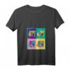Damen Hundeliebhaber T-Shirt mit Pop Art Englischer Bulldogge - Stilvolles V-Ausschnitt Outfit für Hunde- und Bulldoggen-Fans
