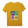 Damen Hundeliebhaber T-Shirt mit Pop Art Englischer Bulldogge - Stilvolles V-Ausschnitt Outfit für Hunde- und Bulldoggen-Fans
